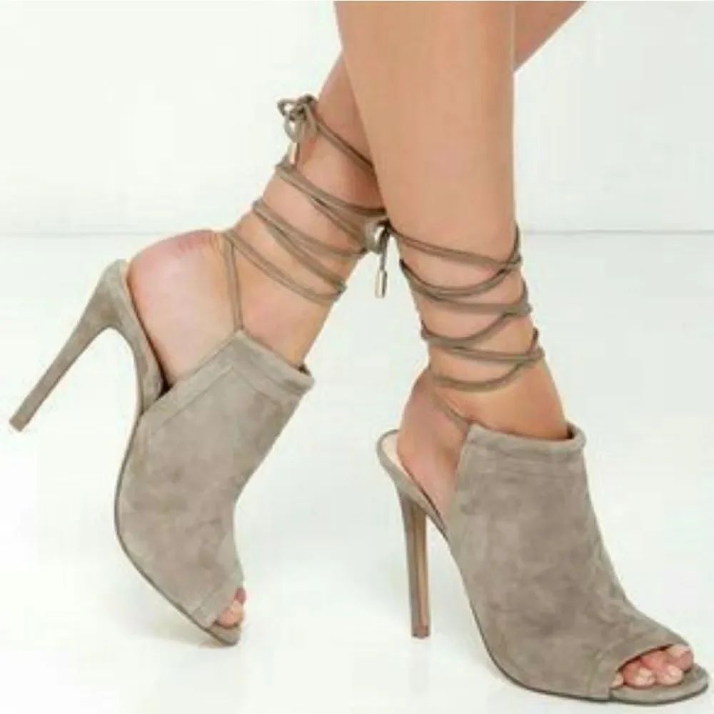 SHOE DAZZLES EDWINA HIGH HEEL STILETTO OPEN-TOE SANDAL